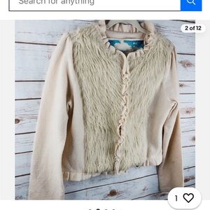 Anthropologie faux fur cardigan
